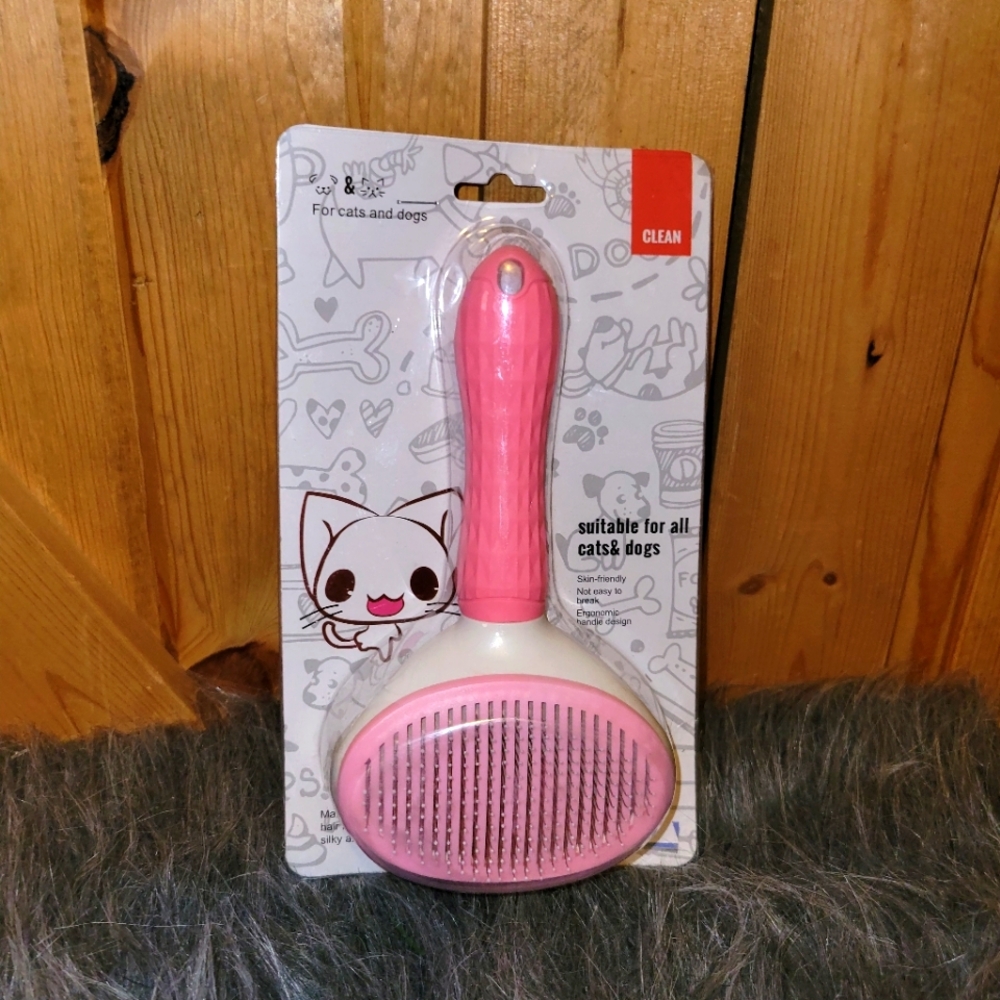 Pet brush pink for dogs or cats